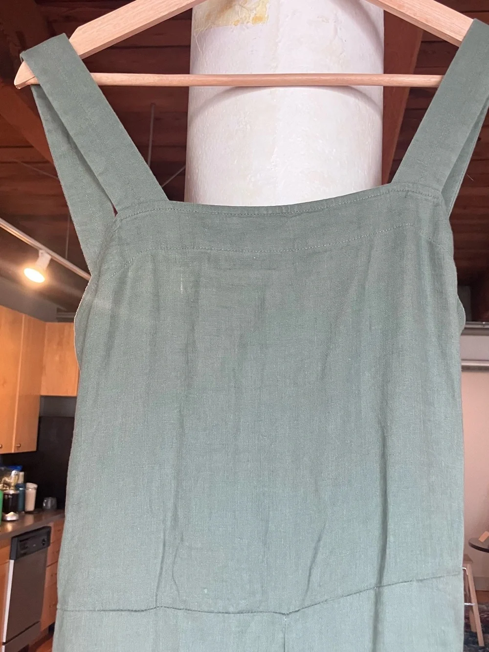 Quince sage green jumpsuit 100% linen